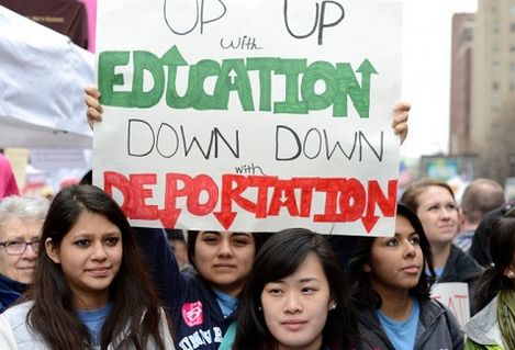 Up with education down with deportation