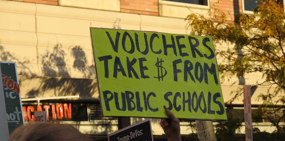 Vouchers take money from schools